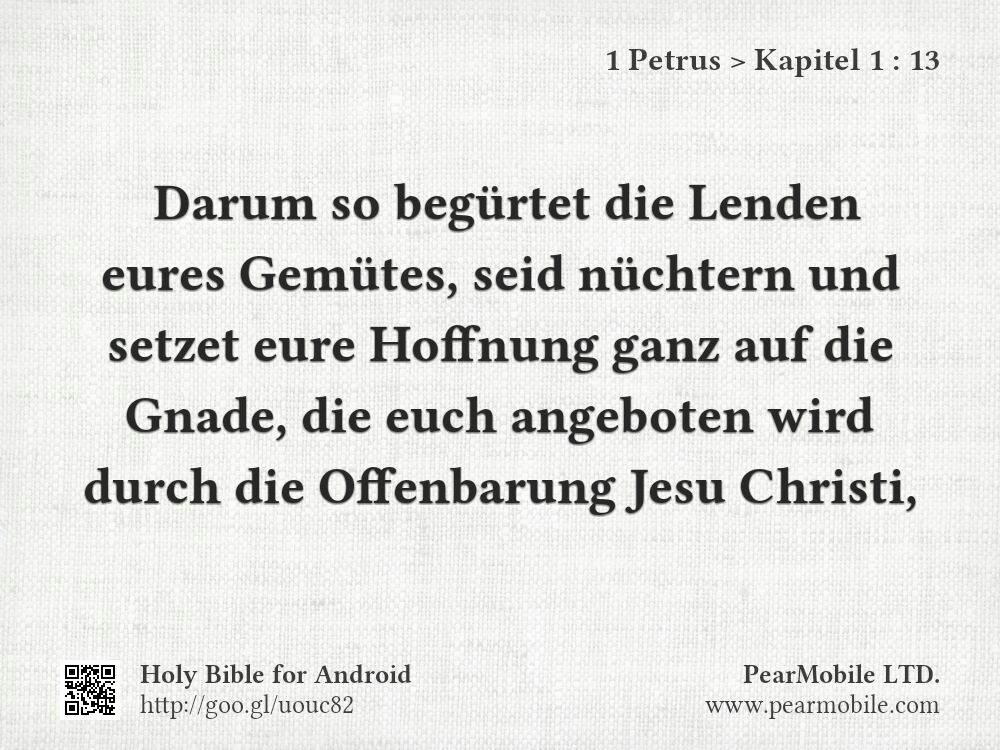 1 Petrus, Kapitel 1:13